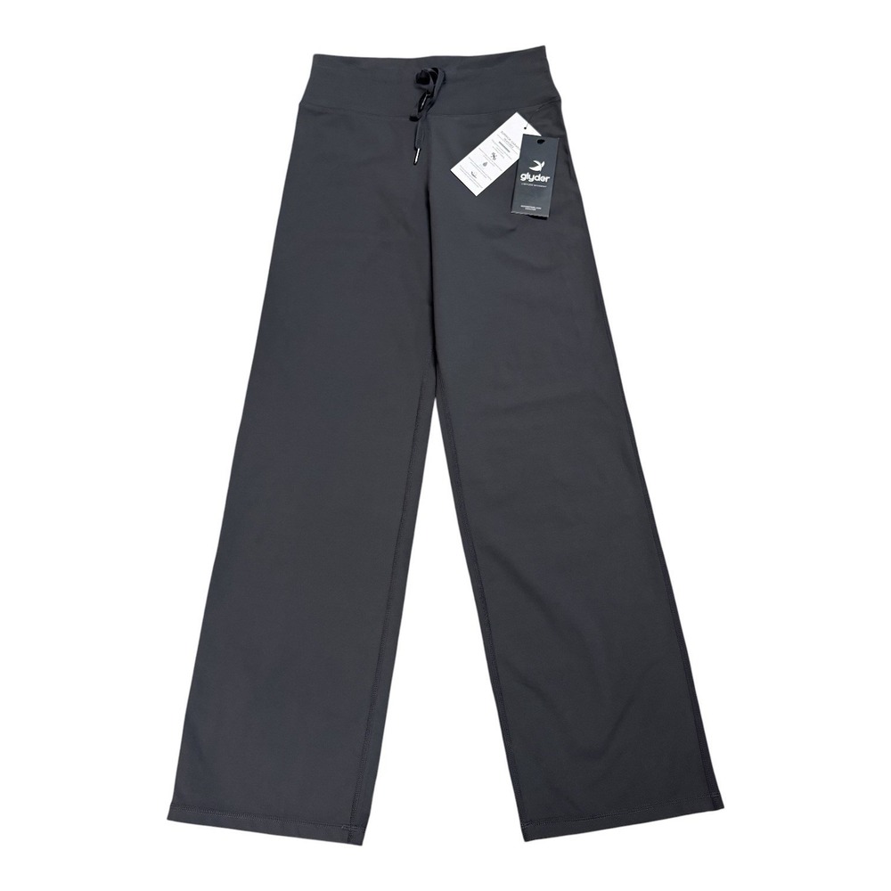 NEW GLYDER sultry straight leg pant Carbon‎ Gray Small Yoga To Street